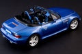 Stylish blue covertible roadster Royalty Free Stock Photo
