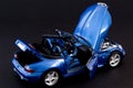 Stylish blue covertible roadster Royalty Free Stock Photo