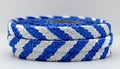 Stylish blue and white ribbons for trendy hair accessory styling in an aesthetic color palette