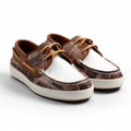 Stylish Boat Shoes With Brown And White Soles