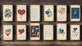 Stylish Bookish Pin Set for National Book Lovers Day.AI Generated