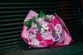 Stylish bouquet of pink roses for special occassion as Birthday, Wedding day, Mother\'s day and engagement
