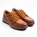 Stylish Brown Leather Shoes: Guido Borelli Da Caluso Inspired Design