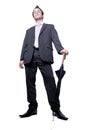 Stylish businessman with umbrella