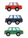 Stylish car icon set. Modern flat design style. Vector illustration. Car set for your design and web template. Engine transport in Royalty Free Stock Photo