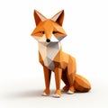 Stylish Cel Shaded 3d Fox Rendering In Full Body Pose