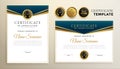 Stylish certificate of apreciation template set of two Royalty Free Stock Photo