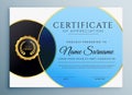 Stylish certificate template in circle style