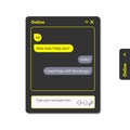 Stylish chat window illustration Royalty Free Stock Photo