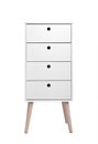 Stylish chest of drawers on white. Furniture for wardrobe room Royalty Free Stock Photo
