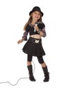 Stylish Child Singer Royalty Free Stock Photo