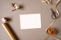 Christmas stationery mockup. Royalty Free Stock Photo