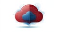 Stylish cloud illustration representing data storage and digital technology. Ideal for tech-related projects and themes