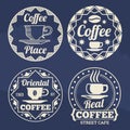 Stylish coffee labels vector design for cafe, shop, market