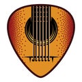 Stylish color plectrum for guitar. Vector illustration
