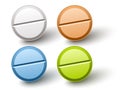 Stylish colored pills Royalty Free Stock Photo