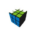 stylish colorful square box rubik cubes logo design vector on a white background