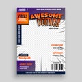 Stylish comic book cover page design template