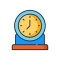 Stylish Compact Desk Clock Icon Royalty Free Stock Photo