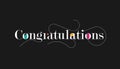 luxury congratulations calligraphy design Royalty Free Stock Photo
