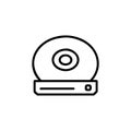 Stylish Console Disc Icon for Gaming Royalty Free Stock Photo