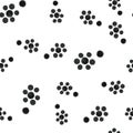 Stylish Continuous pattern black flowers Royalty Free Stock Photo