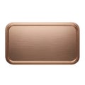 Stylish copper-toned rectangular baking sheet isolated on white background Royalty Free Stock Photo