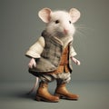 Stylish Costume Design: Exquisite Mouse In Fantasy 3d Digital Art