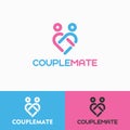 Couple Mate Logo Template Royalty Free Stock Photo