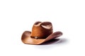 stylish cowboy hat on a white background. western culture. Generative AI