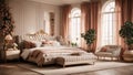 Stylish and cozy bedroom design Royalty Free Stock Photo