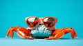 Stylish Crab: Retro Glamor With A Touch Of Innovation Royalty Free Stock Photo