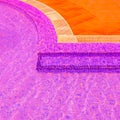 Stylish creative water relax location. Jacuzzi, swimming pool space. Trends colours combination Royalty Free Stock Photo