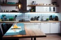 Stylish culinary space A glimpse into a modern kitchen a perfect blend of form and function