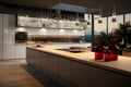 Stylish culinary space A glimpse into a modern kitchen a perfect blend of form and function