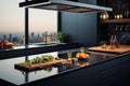 Stylish culinary space A glimpse into a modern kitchen a perfect blend of form and function