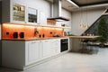 Stylish culinary space A glimpse into a modern kitchen a perfect blend of form and function