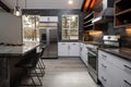 Stylish culinary space A glimpse into a modern kitchen a perfect blend of form and function