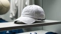 Stylish customizable baseball cap mockup for personal design projects. Royalty Free Stock Photo