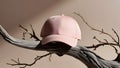 Stylish customizable baseball cap mockup for personal design projects. Royalty Free Stock Photo