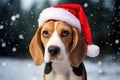 Stylish Cute beagle breed dog cap. Generate Ai