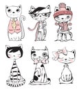 Stylish cute cats.