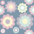 Stylish cute pattern with floral elements