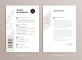 Stylish curriculum vitae and cover letter template