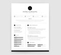 Stylish CV resume template design for a creative person - vector