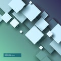 Stylish 3d abstract background with squares