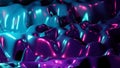 Stylish 3D Abstract Color Wavy Smooth Wall. Concept Multicolor Liquid Pattern. Purple Blue Wavy Reflection Surface Macro. Royalty Free Stock Photo