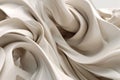 Minimalist 3D Design: Beige and Gray Waves on White