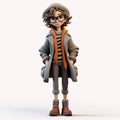 Stylish 3d Cartoon: Happy Roger - Fall Fashion Model