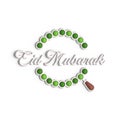 Stylish 3D Eid Mubarak Typography
